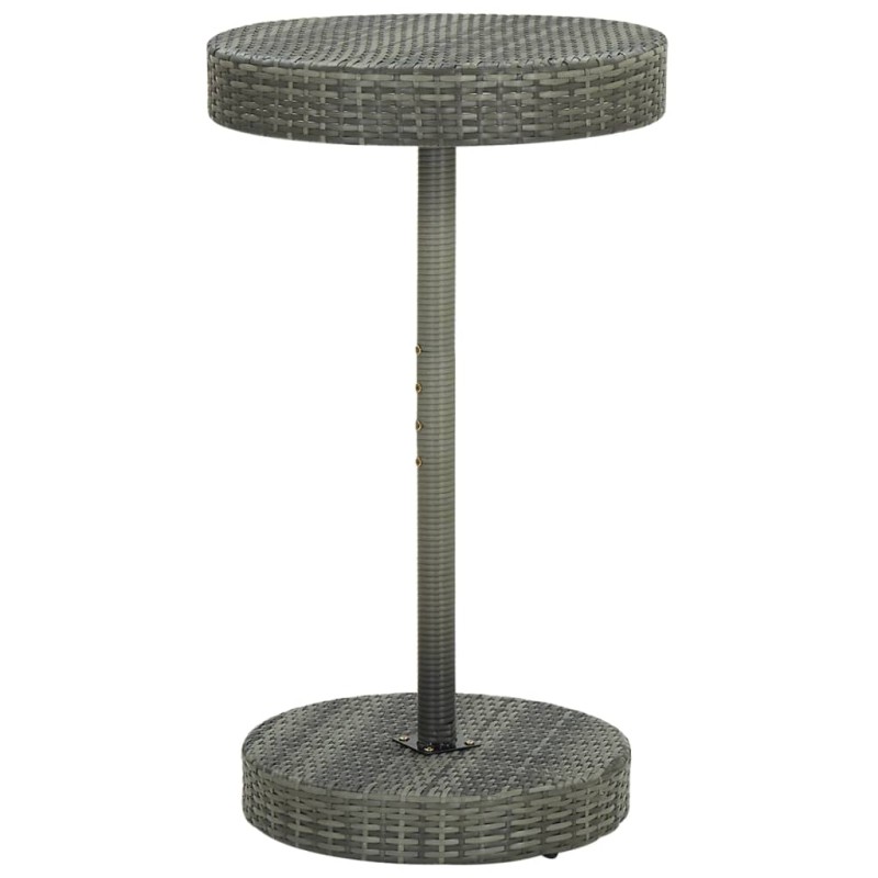 vidaXL Gartentisch Grau 60,5x106 cm Poly Rattan vidaXL Gartentisch Grau 60,5x106 cm Poly Rattan