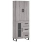 Highboard Grau Sonoma 69,5x34x180 cm Holzwerkstoff Highboard Grau Sonoma 69,5x34x180 cm Holzwerkstoff