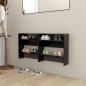vidaXL Wand-Schuhschränke 2 Stk. Schwarz 60x18x60 cm Holzwerkstoff vidaXL Wand-Schuhschränke 2 Stk. Schwarz 60x18x60 cm Holzwerkstoff