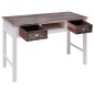 vidaXL Schreibtisch Braun 110 × 45 × 76 cm Holz vidaXL Schreibtisch Braun 110 × 45 × 76 cm Holz