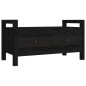 vidaXL Flurbank Schwarz 80x40x43 cm Massivholz Kiefer vidaXL Flurbank Schwarz 80x40x43 cm Massivholz Kiefer