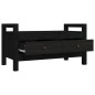 vidaXL Flurbank Schwarz 80x40x43 cm Massivholz Kiefer vidaXL Flurbank Schwarz 80x40x43 cm Massivholz Kiefer