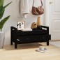 vidaXL Flurbank Schwarz 80x40x43 cm Massivholz Kiefer vidaXL Flurbank Schwarz 80x40x43 cm Massivholz Kiefer