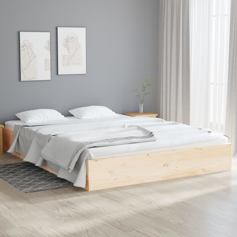vidaXL Massivholzbett 135x190 cm vidaXL Massivholzbett 135x190 cm