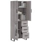 Highboard Grau Sonoma 69,5x34x180 cm Holzwerkstoff Highboard Grau Sonoma 69,5x34x180 cm Holzwerkstoff