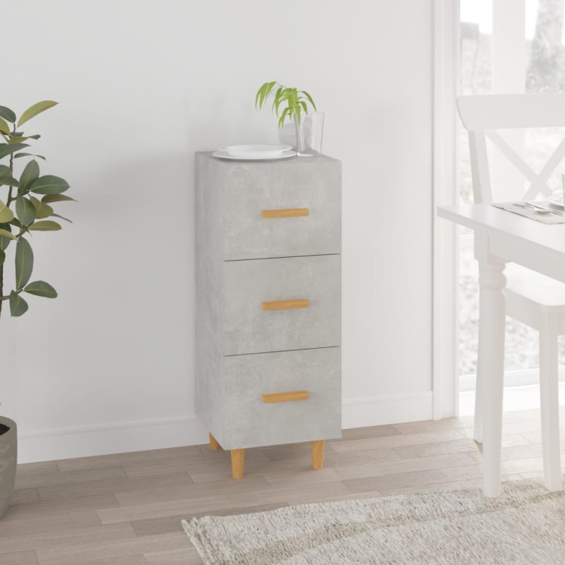 vidaXL Sideboard Betongrau 34,5x34x90 cm Holzwerkstoff vidaXL Sideboard Betongrau 34,5x34x90 cm Holzwerkstoff