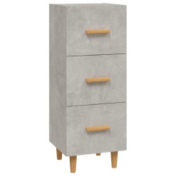 vidaXL Sideboard Betongrau 34,5x34x90 cm Holzwerkstoff