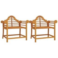 vidaXL Gartenstühle 2 Stk. 91x62x94 cm Massivholz Teak