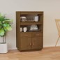 vidaXL Highboard Honigbraun 67x40x108,5 cm Massivholz Kiefer vidaXL Highboard Honigbraun 67x40x108,5 cm Massivholz Kiefer