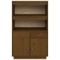 vidaXL Highboard Honigbraun 67x40x108,5 cm Massivholz Kiefer vidaXL Highboard Honigbraun 67x40x108,5 cm Massivholz Kiefer