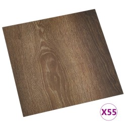 vidaXL PVC-Fliesen Selbstklebend 55 Stk. 5,11 m² Braun