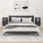 vidaXL Wand-Nachttische 2 Stk. Grau Massivholz Kiefer vidaXL Wand-Nachttische 2 Stk. Grau Massivholz Kiefer