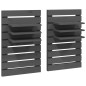vidaXL Wand-Nachttische 2 Stk. Grau Massivholz Kiefer vidaXL Wand-Nachttische 2 Stk. Grau Massivholz Kiefer