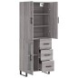 Highboard Grau Sonoma 69,5x34x180 cm Holzwerkstoff Highboard Grau Sonoma 69,5x34x180 cm Holzwerkstoff