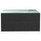 9-tlg. Garten-Lounge-Set mit Auflagen Poly Rattan Schwarz 9-tlg. Garten-Lounge-Set mit Auflagen Poly Rattan Schwarz