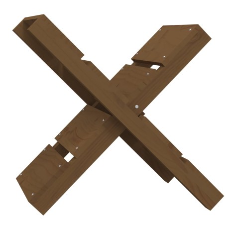 vidaXL Kaminholzhalter Honigbraun 47x39,5x48 cm Massivholz Kiefer