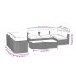 9-tlg. Garten-Lounge-Set mit Auflagen Poly Rattan Schwarz 9-tlg. Garten-Lounge-Set mit Auflagen Poly Rattan Schwarz