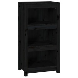 vidaXL Bücherregal Schwarz 50x35x97 cm Massivholz Kiefer