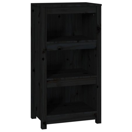 vidaXL Bücherregal Schwarz 50x35x97 cm Massivholz Kiefer