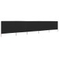 vidaXL 5-teiliges Windschutzgewebe 600 x 160 cm Schwarz