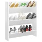 vidaXL Wand-Schuhschrank Hochglanz-Weiß 80x18x90 cm Holzwerkstoff vidaXL Wand-Schuhschrank Hochglanz-Weiß 80x18x90 cm Holzwerkstoff