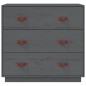vidaXL Sideboard Grau 80x40x75 cm Massivholz Kiefer vidaXL Sideboard Grau 80x40x75 cm Massivholz Kiefer