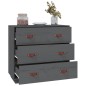 vidaXL Sideboard Grau 80x40x75 cm Massivholz Kiefer vidaXL Sideboard Grau 80x40x75 cm Massivholz Kiefer