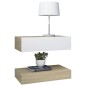 vidaXL TV-Schrank mit LED-Leuchten Weiß Sonoma-Eiche 60x35 cm vidaXL TV-Schrank mit LED-Leuchten Weiß Sonoma-Eiche 60x35 cm