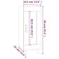 vidaXL Sideboard Betongrau 34,5x34x90 cm Holzwerkstoff vidaXL Sideboard Betongrau 34,5x34x90 cm Holzwerkstoff