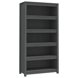 vidaXL Bücherregal Grau 80x35x154 cm Massivholz Kiefer