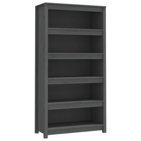 vidaXL Bücherregal Grau 80x35x154 cm Massivholz Kiefer