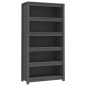 vidaXL Bücherregal Grau 80x35x154 cm Massivholz Kiefer vidaXL Bücherregal Grau 80x35x154 cm Massivholz Kiefer