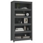vidaXL Bücherregal Grau 80x35x154 cm Massivholz Kiefer vidaXL Bücherregal Grau 80x35x154 cm Massivholz Kiefer