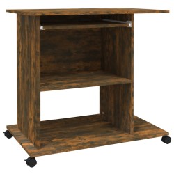 vidaXL Schreibtisch Räuchereiche 80x50x75 cm Holzwerkstoff