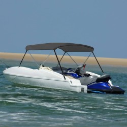 vidaXL 2-Bow Bimini Top Anthrazit 180x130x110 cm