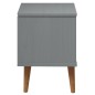 vidaXL Nachttisch MOLDE Grau 40x35x48 cm Massivholz Kiefer vidaXL Nachttisch MOLDE Grau 40x35x48 cm Massivholz Kiefer