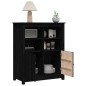 vidaXL Sideboard Schwarz 83x41,5x100 cm Massivholz Kiefer vidaXL Sideboard Schwarz 83x41,5x100 cm Massivholz Kiefer