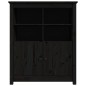 vidaXL Sideboard Schwarz 83x41,5x100 cm Massivholz Kiefer vidaXL Sideboard Schwarz 83x41,5x100 cm Massivholz Kiefer