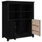 vidaXL Sideboard Schwarz 83x41,5x100 cm Massivholz Kiefer vidaXL Sideboard Schwarz 83x41,5x100 cm Massivholz Kiefer