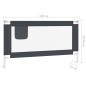 vidaXL Kleinkind-Bettschutzgitter Dunkelgrau 150x25 cm Stoff vidaXL Kleinkind-Bettschutzgitter Dunkelgrau 150x25 cm Stoff