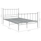vidaXL Bett Grau Metall 120x200 cm vidaXL Bett Grau Metall 120x200 cm