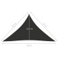 vidaXL Sonnensegel Oxford-Gewebe Dreieckig 2,5x2,5x3,5 m Anthrazit vidaXL Sonnensegel Oxford-Gewebe Dreieckig 2,5x2,5x3,5 m Anthrazit