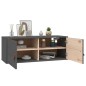 vidaXL Wandschrank Grau 80x30x30 cm Massivholz Kiefer vidaXL Wandschrank Grau 80x30x30 cm Massivholz Kiefer