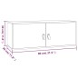 vidaXL Wandschrank Grau 80x30x30 cm Massivholz Kiefer vidaXL Wandschrank Grau 80x30x30 cm Massivholz Kiefer