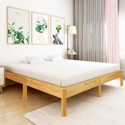 vidaXL Massivholzbett Eiche 200x200 cm