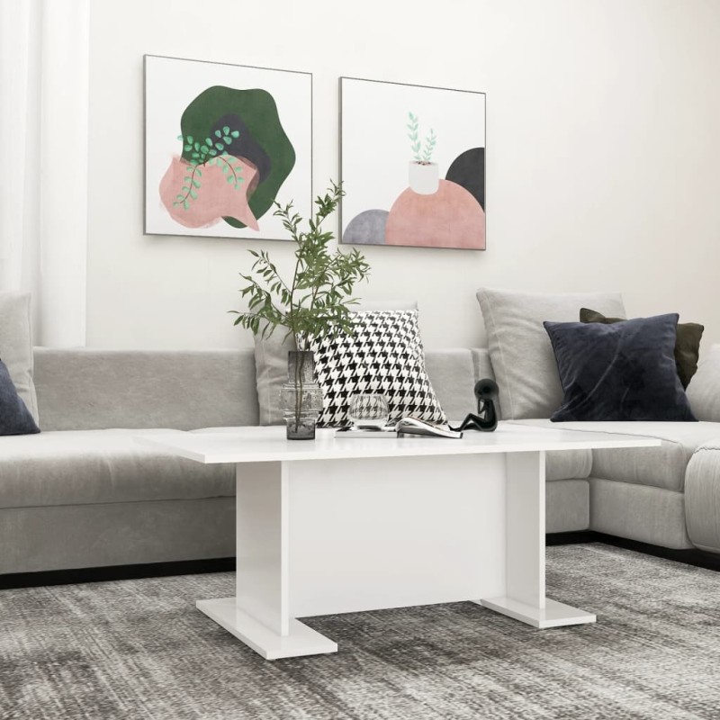 vidaXL Couchtisch Weiß 103,5x60x40 cm Holzwerkstoff vidaXL Couchtisch Weiß 103,5x60x40 cm Holzwerkstoff