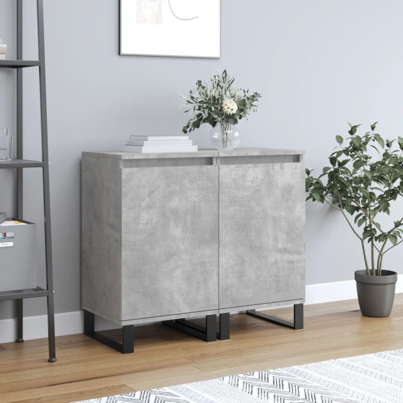 vidaXL Sideboards 2 Stk. Betongrau 40x35x70 cm Holzwerkstoff vidaXL Sideboards 2 Stk. Betongrau 40x35x70 cm Holzwerkstoff
