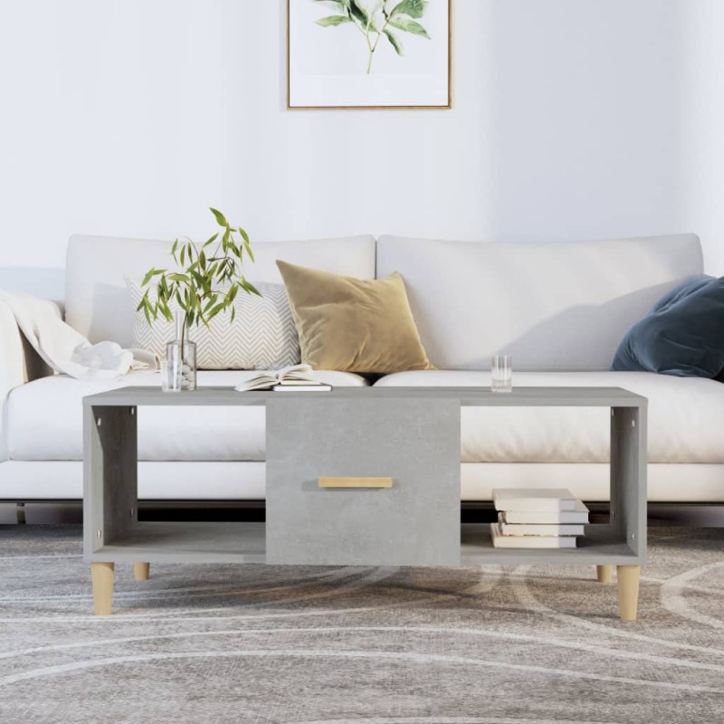 vidaXL Couchtisch Betongrau 102x50x40 cm Holzwerkstoff vidaXL Couchtisch Betongrau 102x50x40 cm Holzwerkstoff
