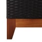 Sonnenliege Poly Rattan und Massivholz Akazie Schwarz Sonnenliege Poly Rattan und Massivholz Akazie Schwarz
