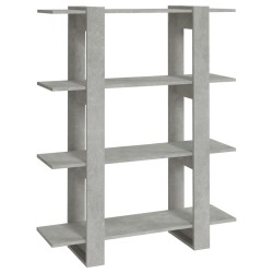 vidaXL Bücherregal/Raumteiler Betongrau 100x30x123,5 cm